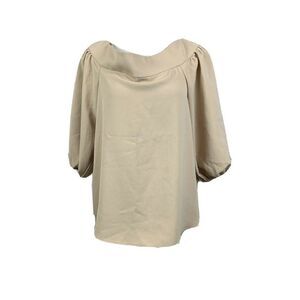 Tibi puff sleeve women's 3/4 sleeve blouse cream d